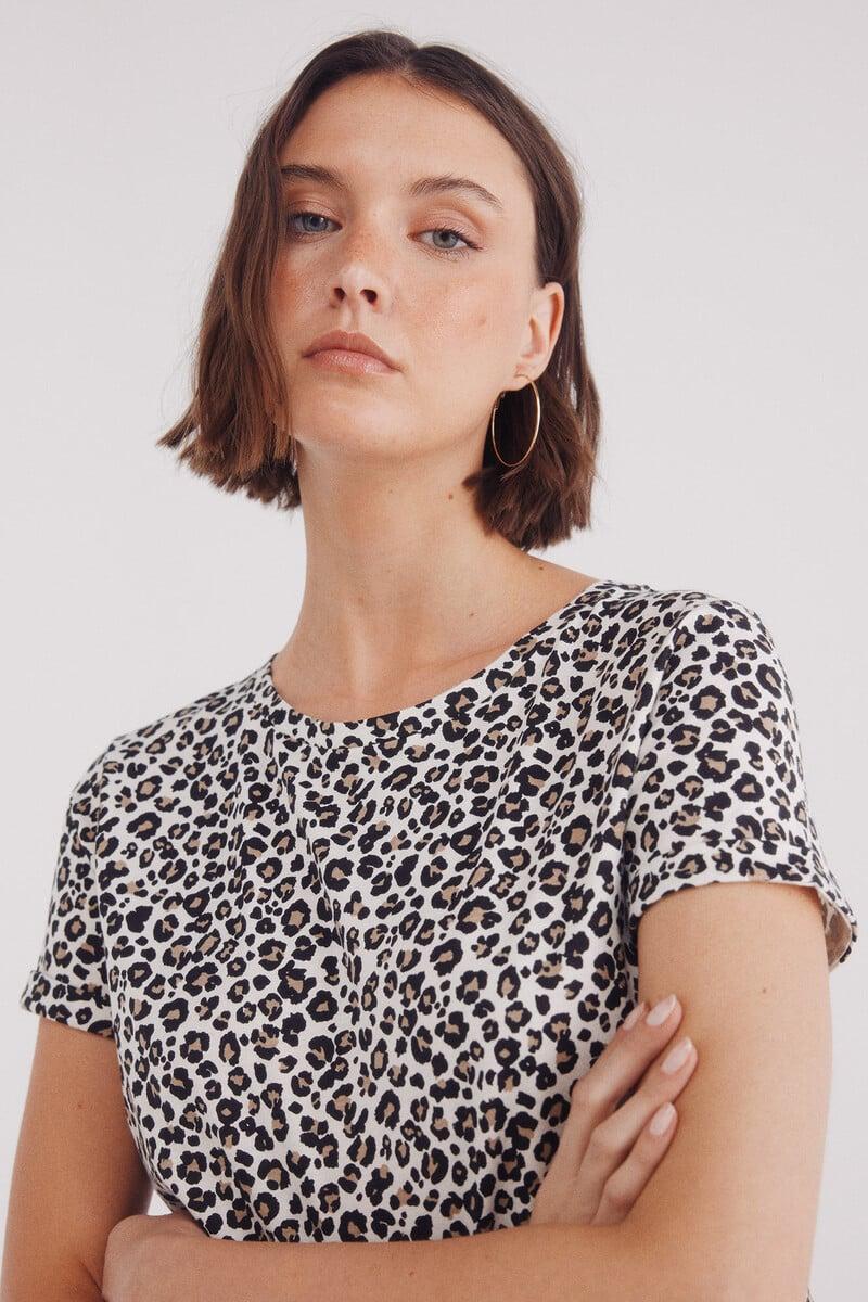 Cortefiel Camiseta Estampado Animal