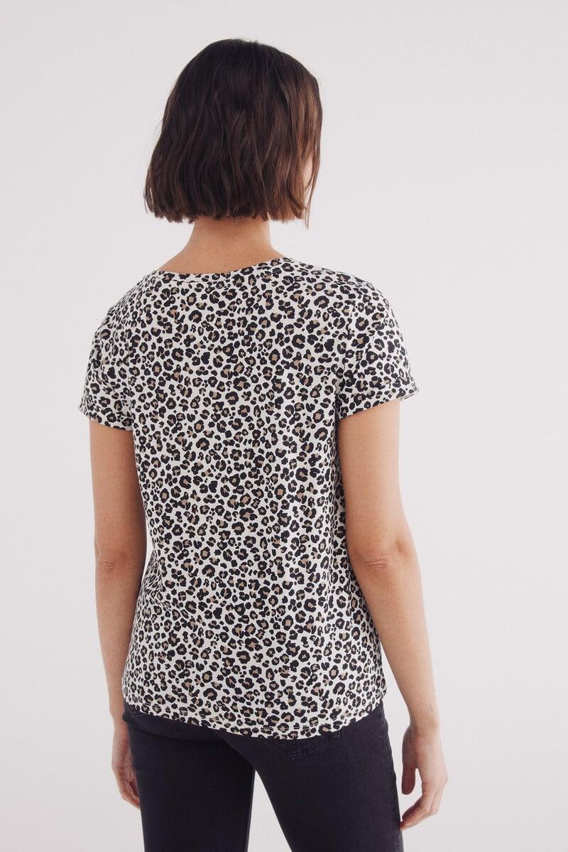Cortefiel Camiseta Estampado Animal
