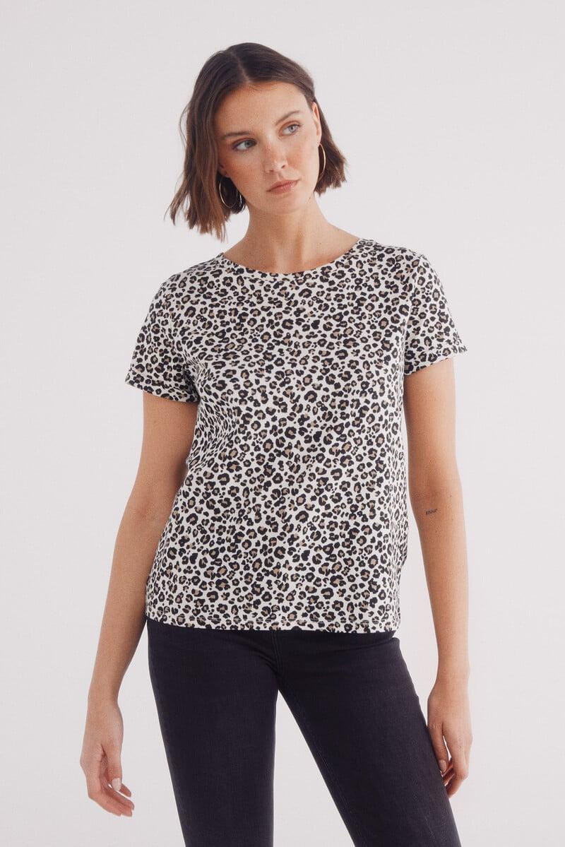 Cortefiel Camiseta estampado animal