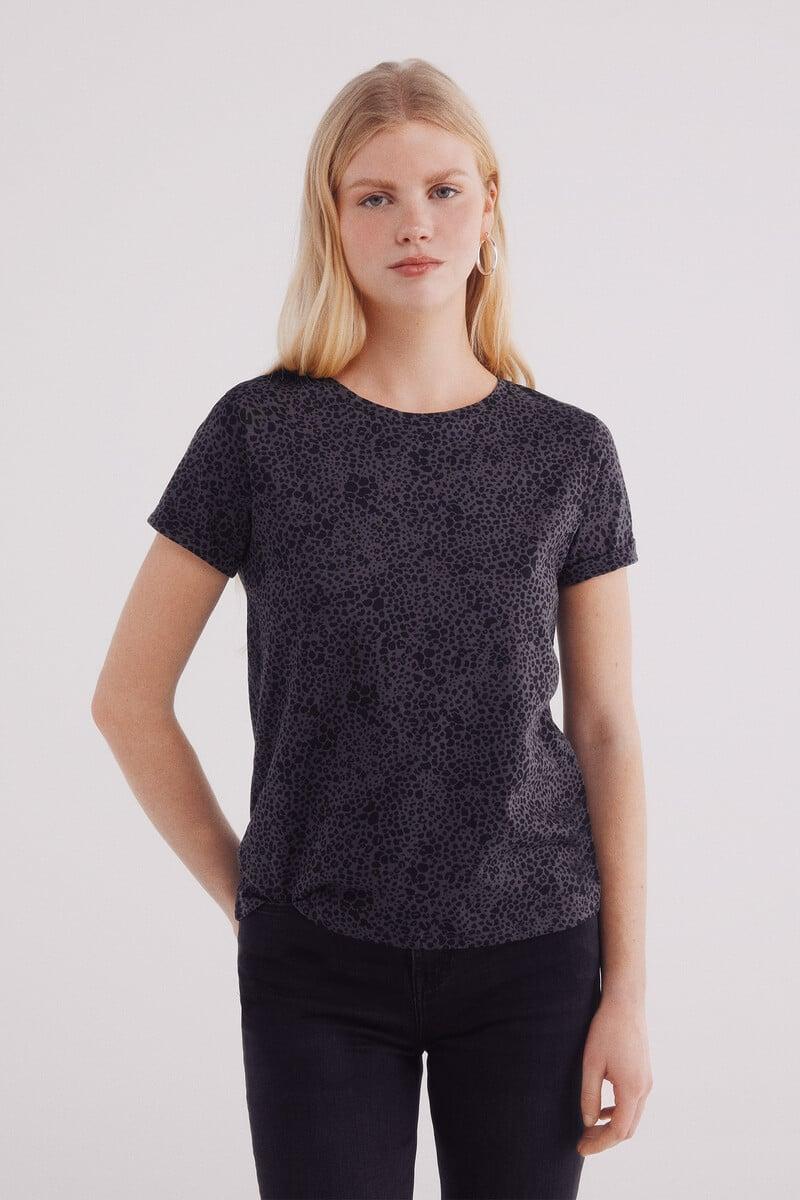 Cortefiel Camiseta estampado animal