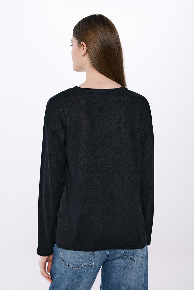 Cortefiel Camiseta Estrellas Tachas Cristales