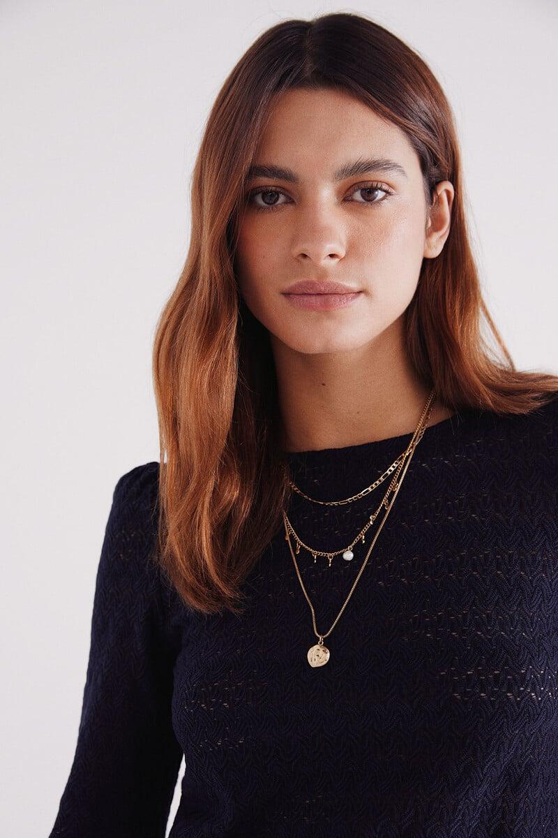 Cortefiel Camiseta Estructura Crochet