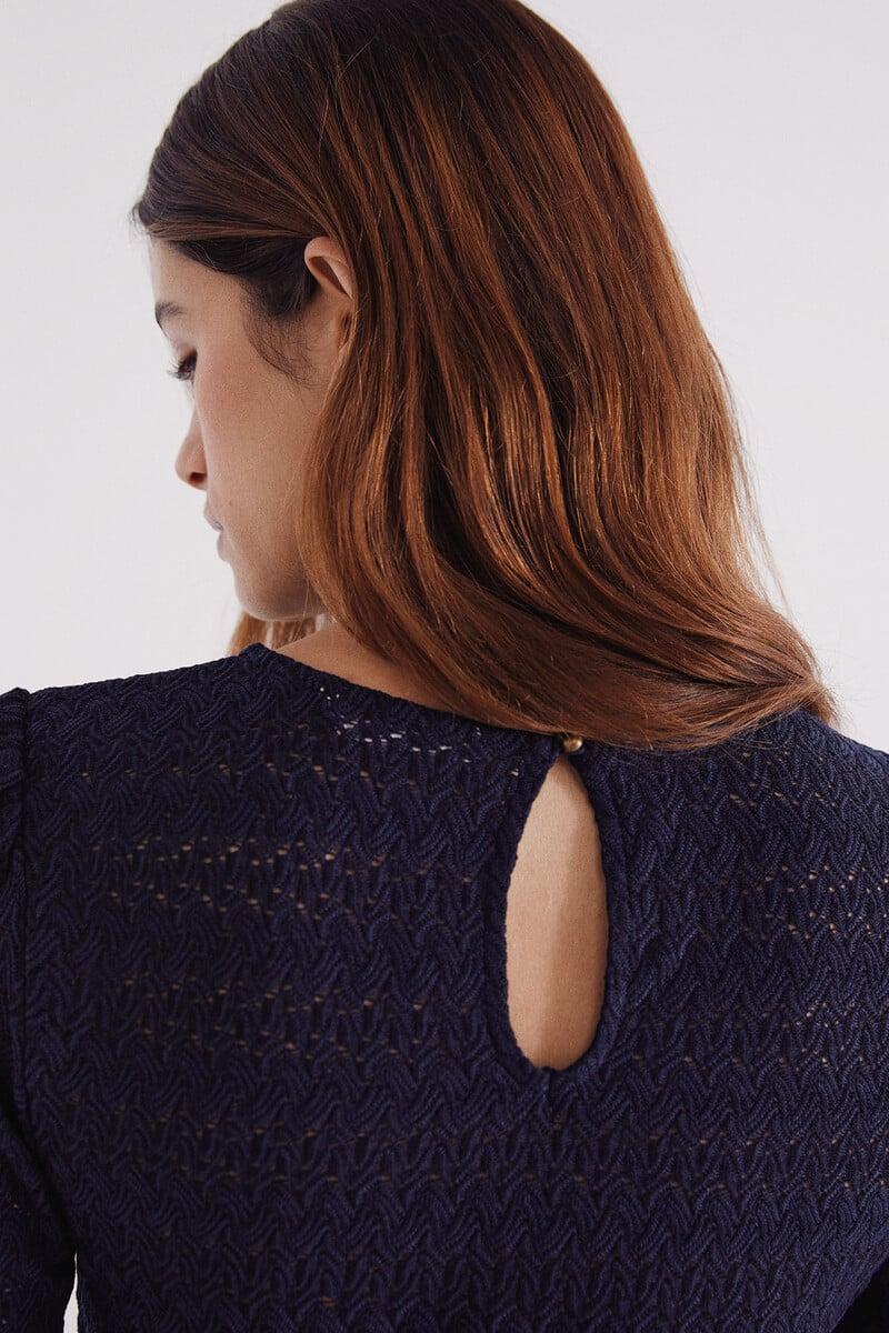 Cortefiel Camiseta Estructura Crochet