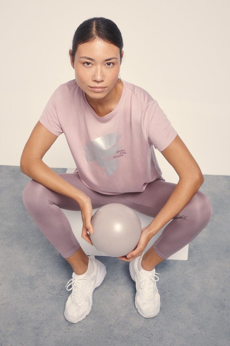 Cortefiel Camiseta extra suave modal rosa