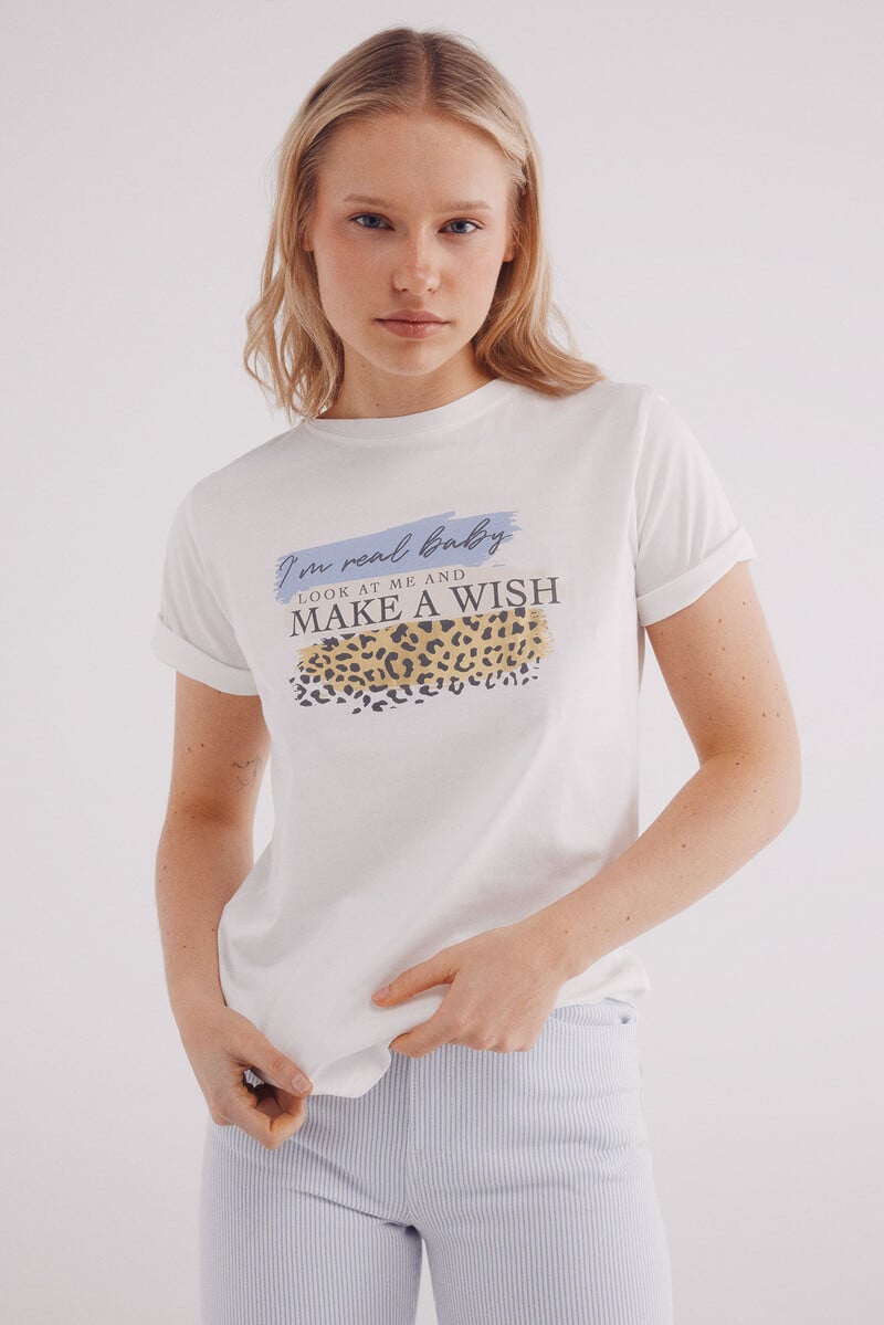 Cortefiel Camiseta "I´m real baby…"