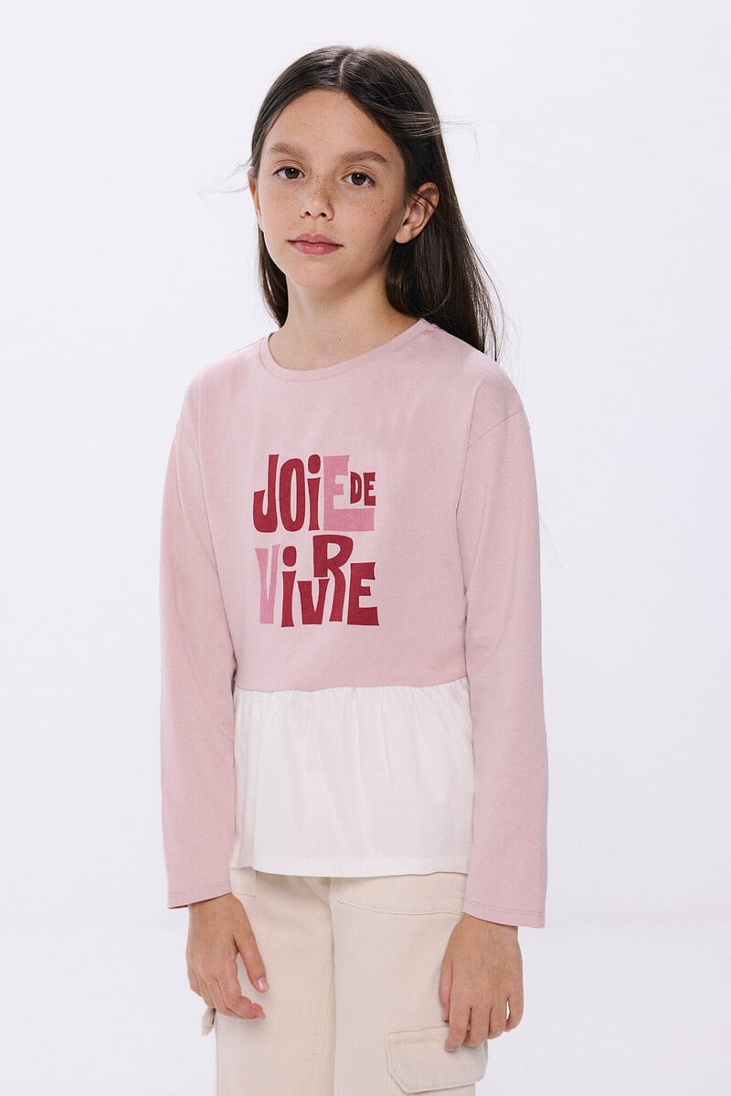Cortefiel Camiseta "Joie de Vivre" niña