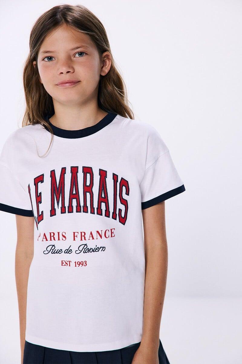 Cortefiel Camiseta Le Marais niña