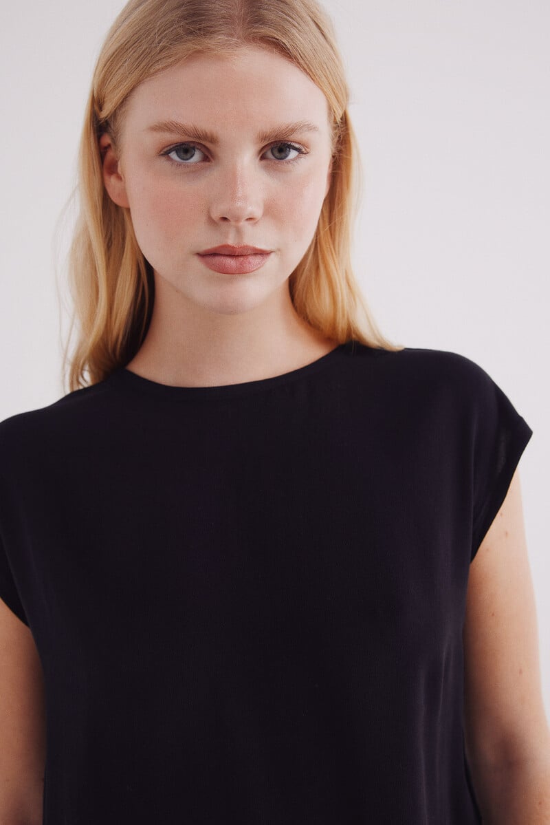 Cortefiel Camiseta Lisa Viscosa