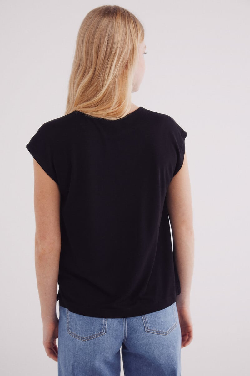Cortefiel Camiseta Lisa Viscosa