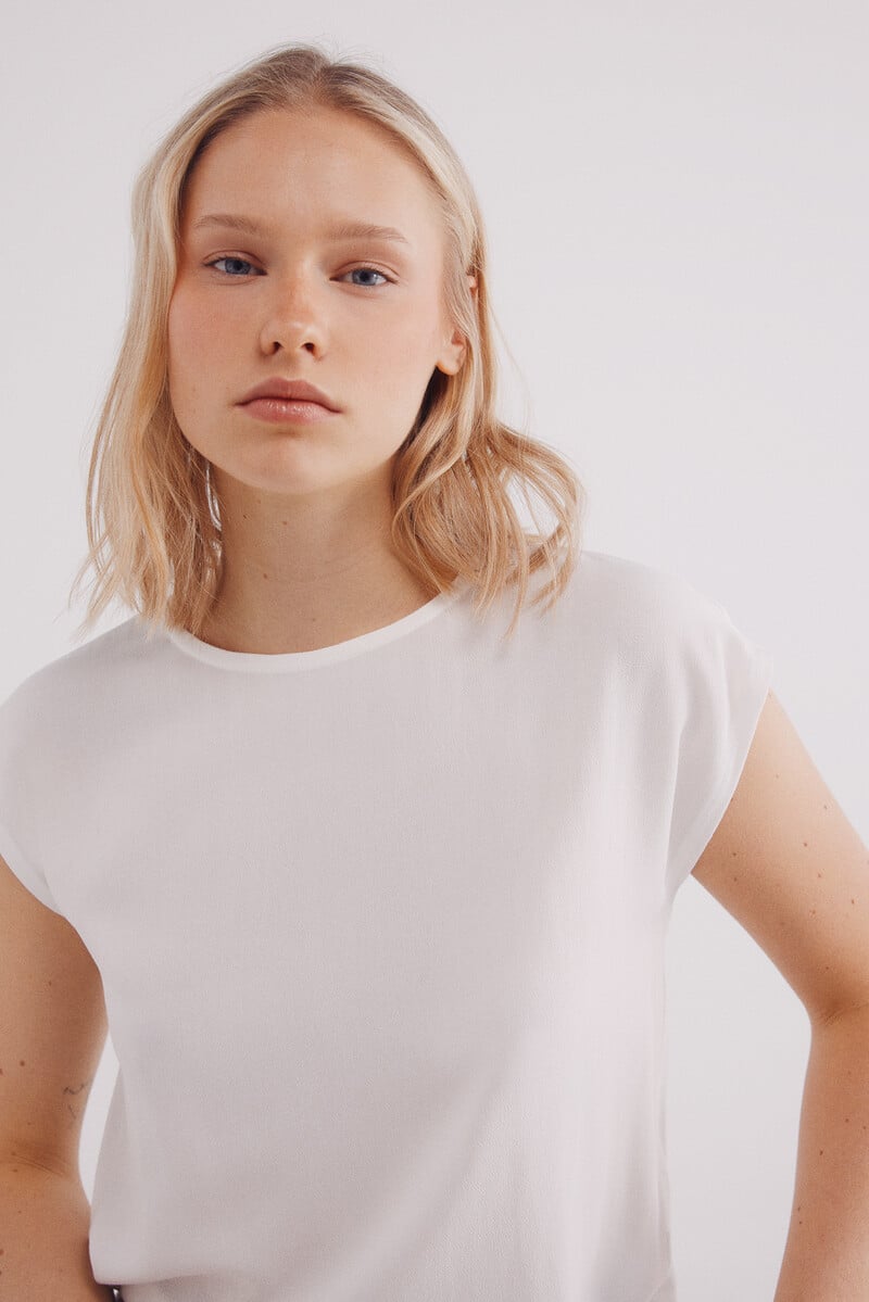 Cortefiel Camiseta Lisa Viscosa