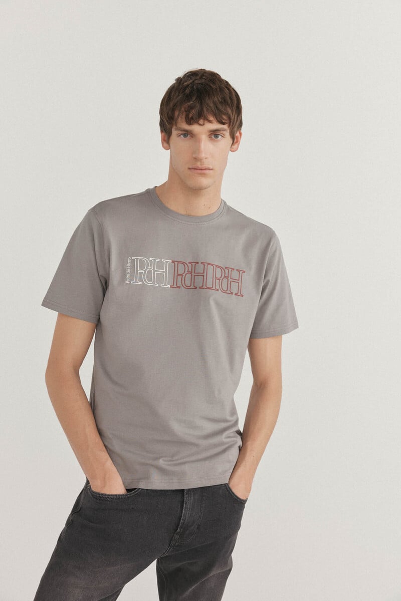 Cortefiel Camiseta Logos Estampados