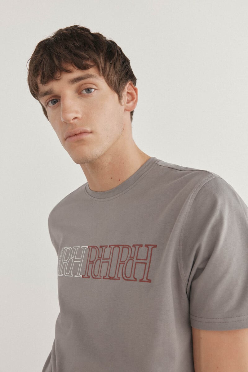 Cortefiel Camiseta Logos Estampados