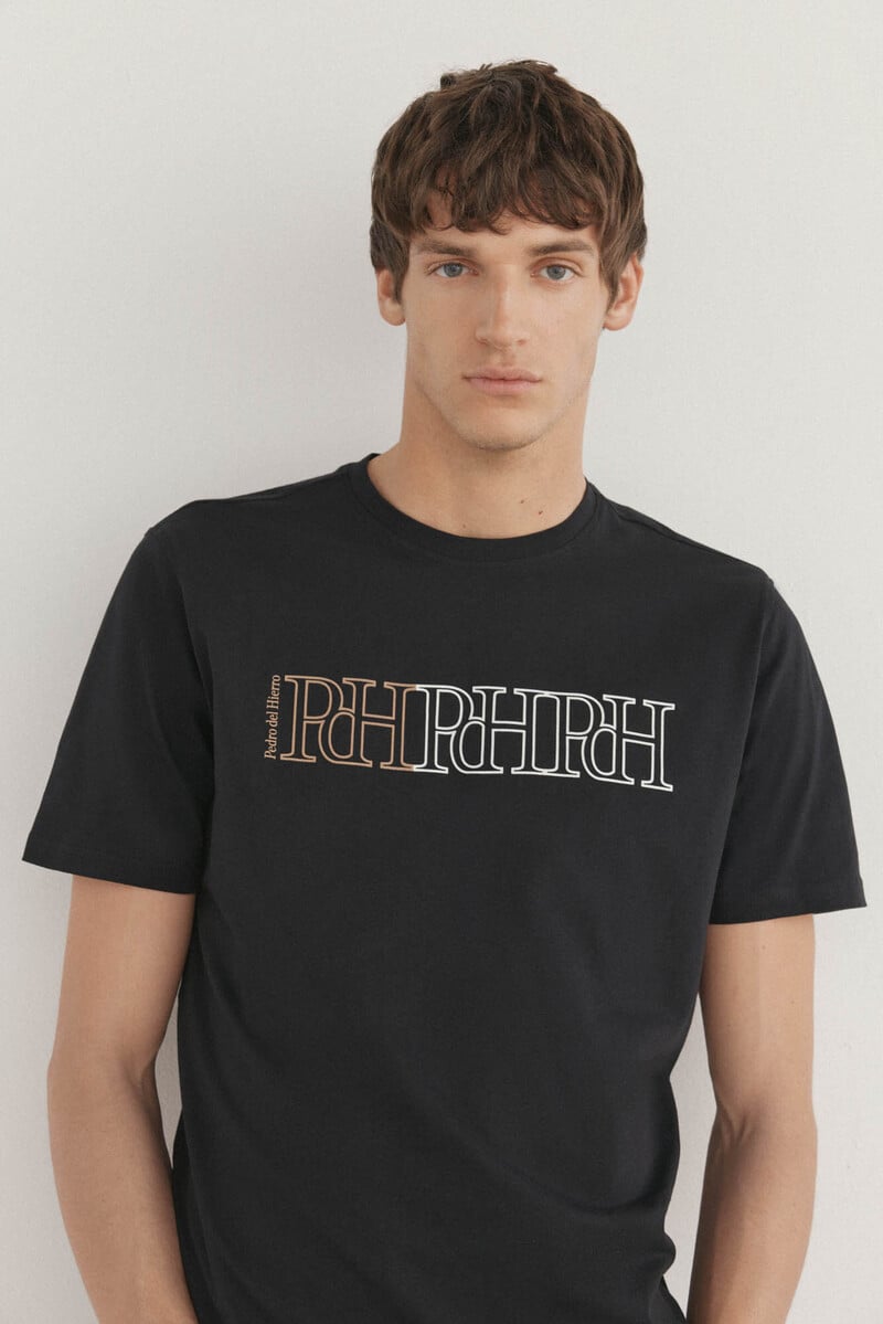 Cortefiel Camiseta Logos Estampados