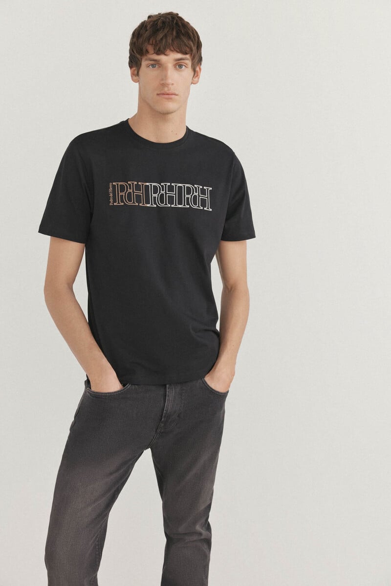 Cortefiel Camiseta Logos Estampados