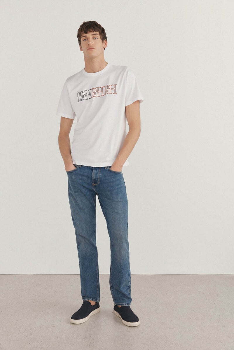 Cortefiel Camiseta Logos Estampados