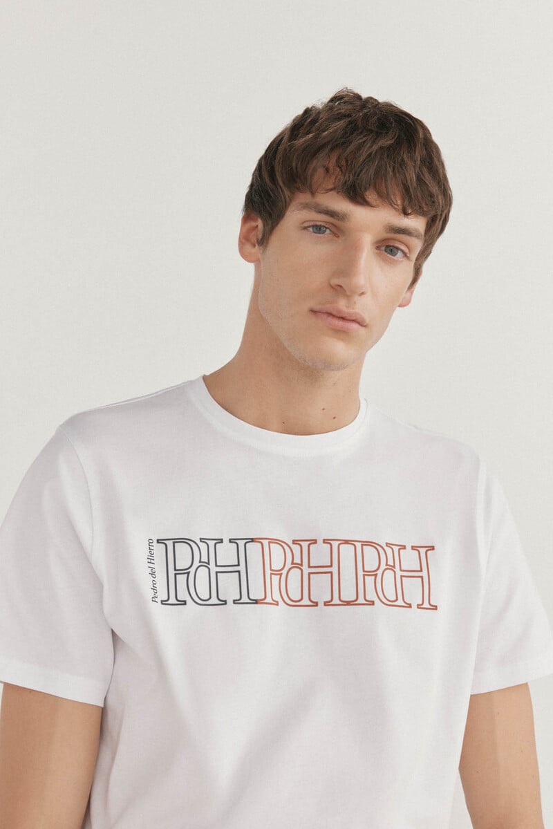 Cortefiel Camiseta logos estampados