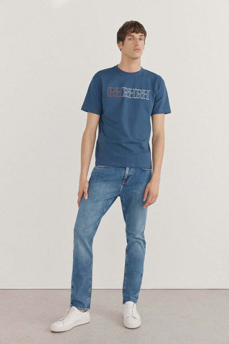 Cortefiel Camiseta Logos Estampados