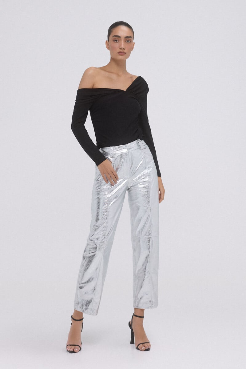 Cortefiel Camiseta Lurex Frunces