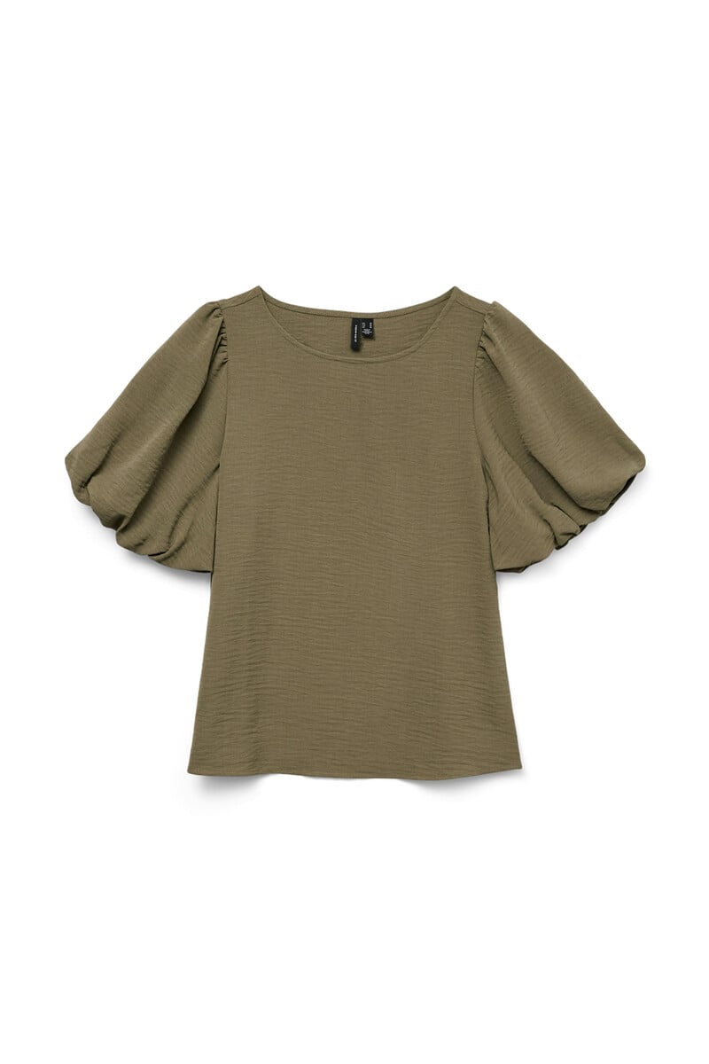 Cortefiel Camiseta manga abullonada