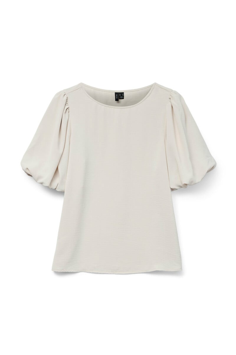 Cortefiel Camiseta manga abullonada