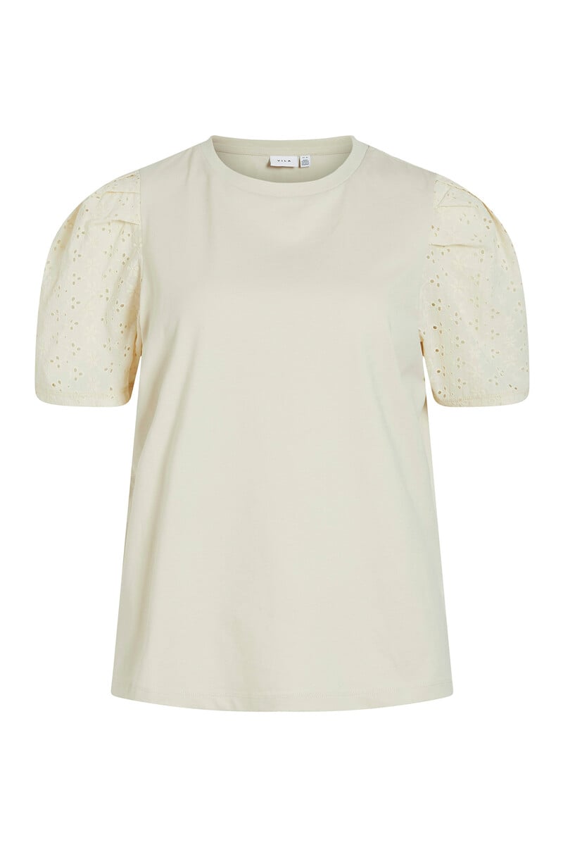 Cortefiel Camiseta Manga Bordado Inglés