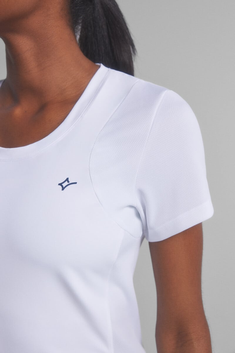 Cortefiel Camiseta Manga Corta 4D Stretch Blanco