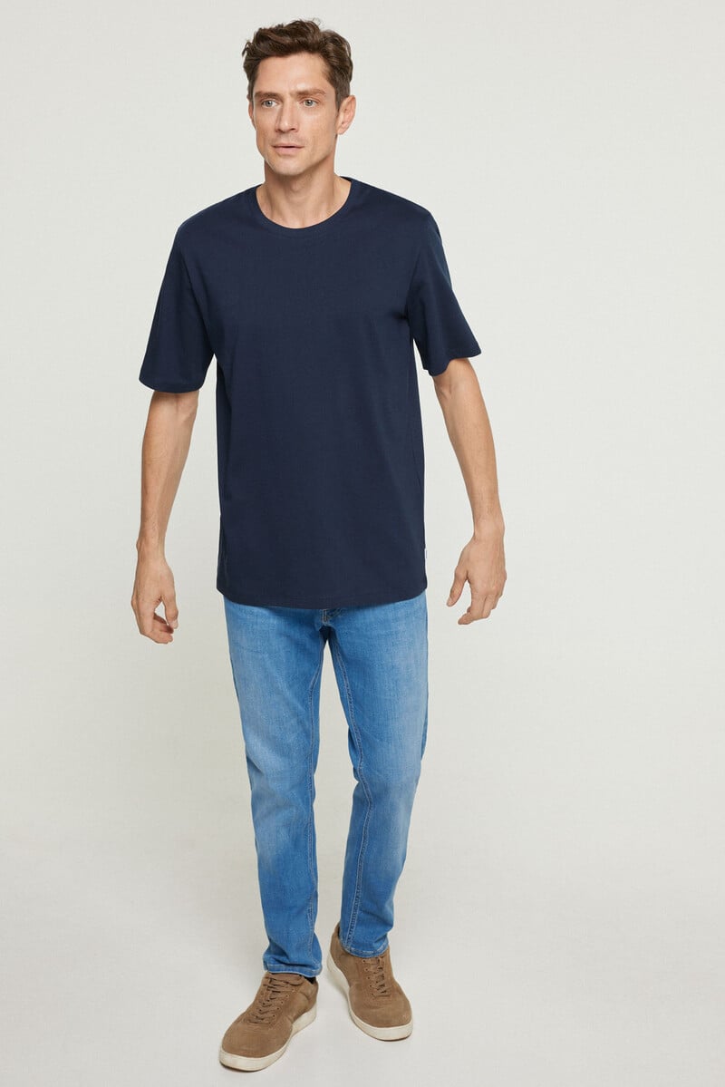 Cortefiel Camiseta Manga Corta Algodón Orgánico