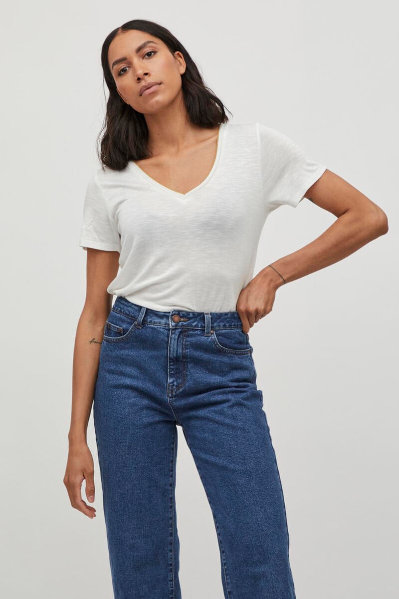 Cortefiel Camiseta Manga Corta Detalle Lúrex