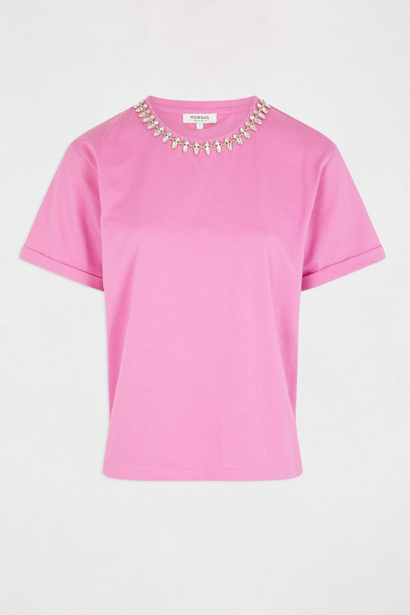 Cortefiel Camiseta Manga Corta Y Joyas