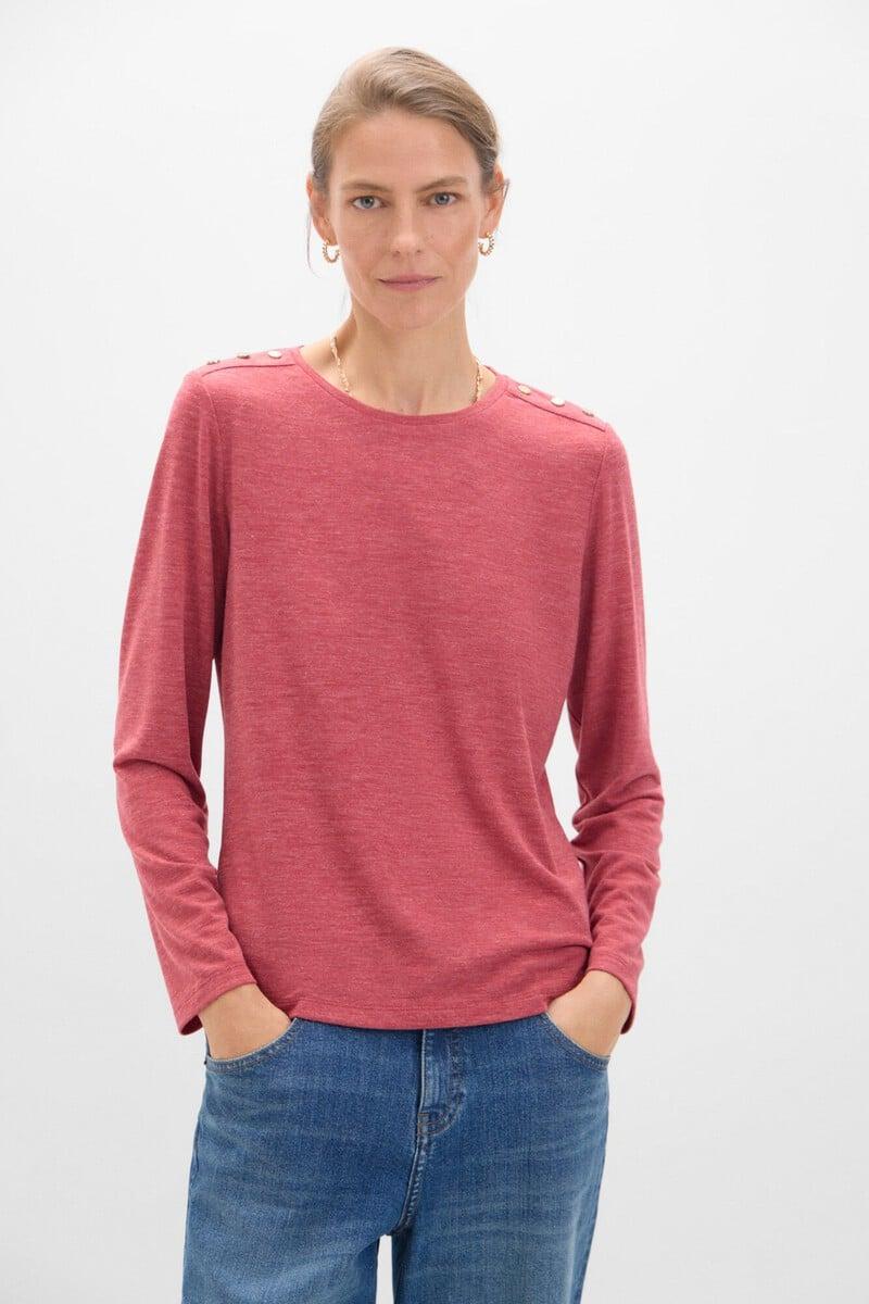Cortefiel Camiseta manga larga con botones