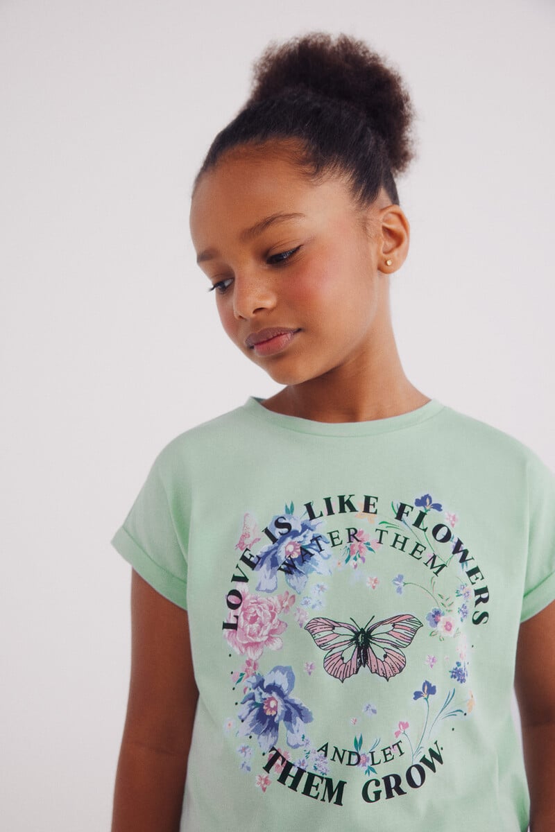 Cortefiel Camiseta Mariposa Niña