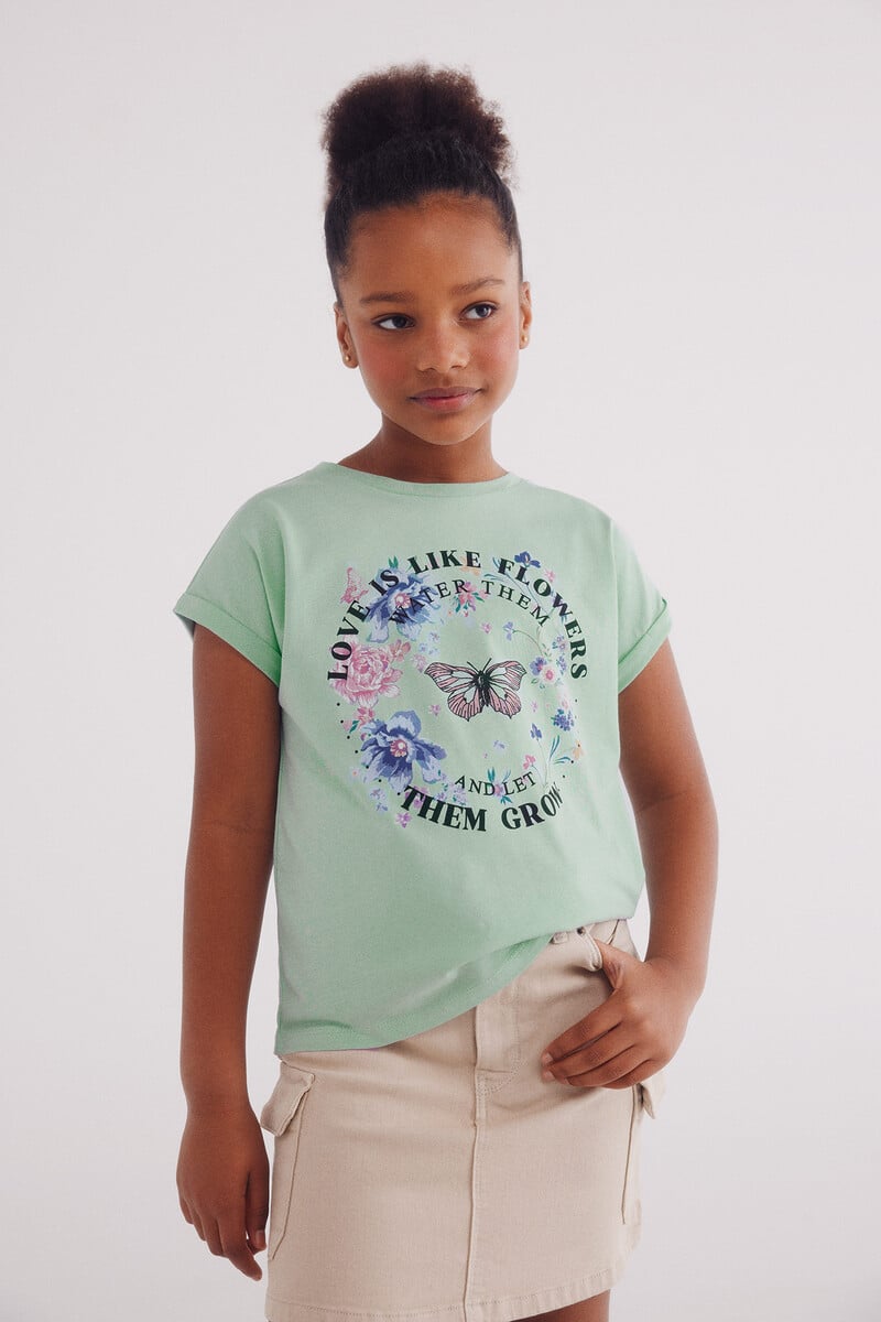 Cortefiel Camiseta Mariposa niña