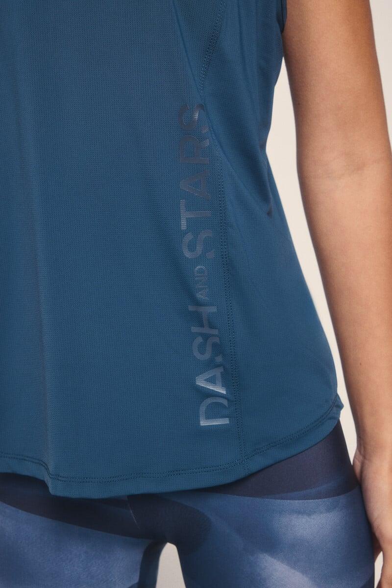 Cortefiel Camiseta Microfibra Halter Azul