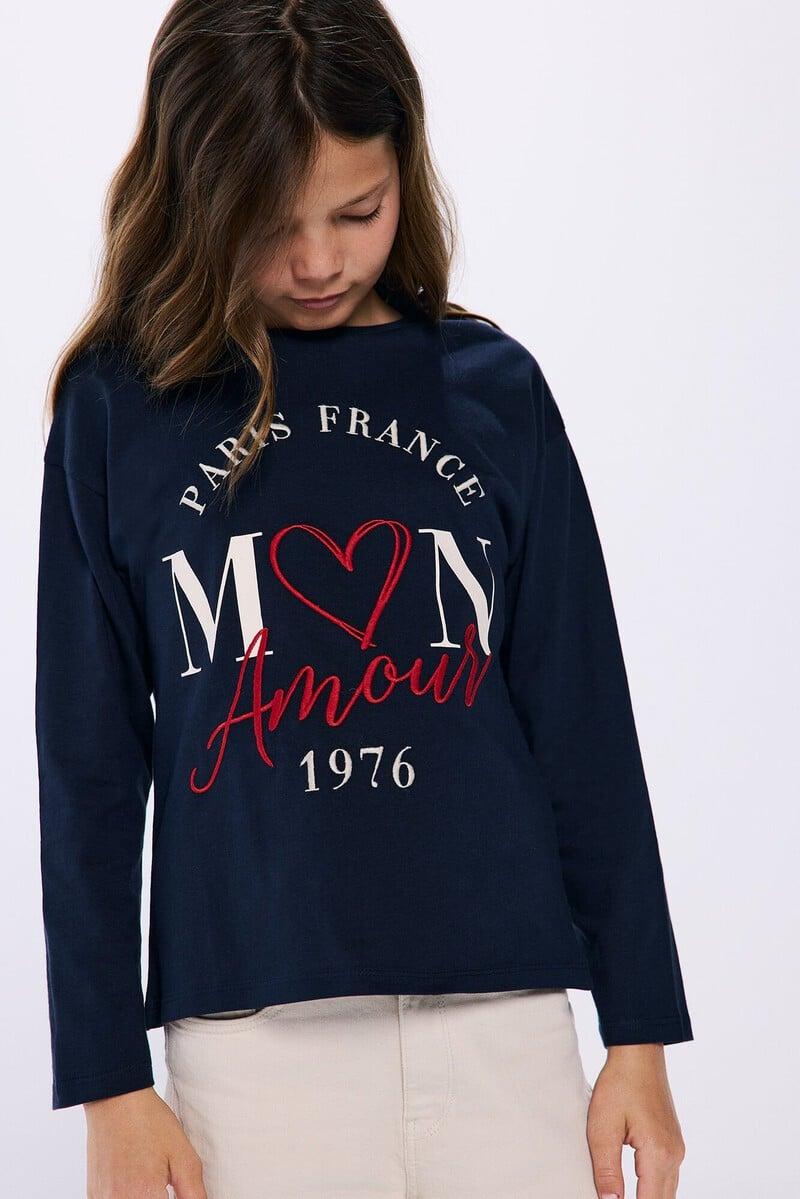 Cortefiel Camiseta Mon Amour Niña