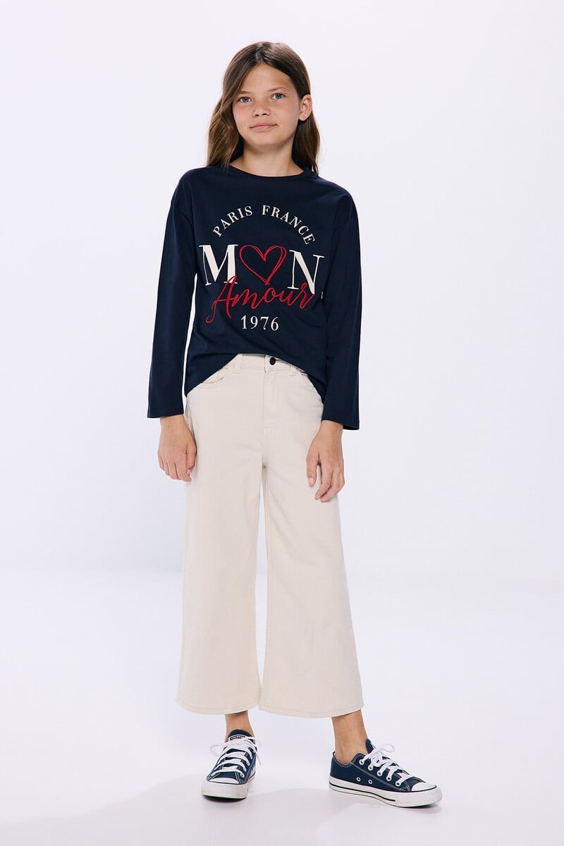 Cortefiel Camiseta Mon Amour niña