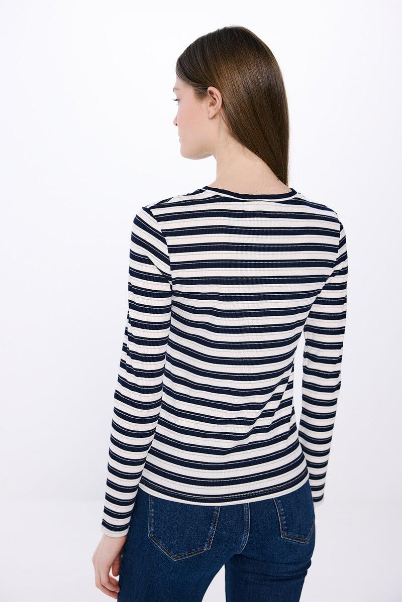 Cortefiel Camiseta Rayas Lurex