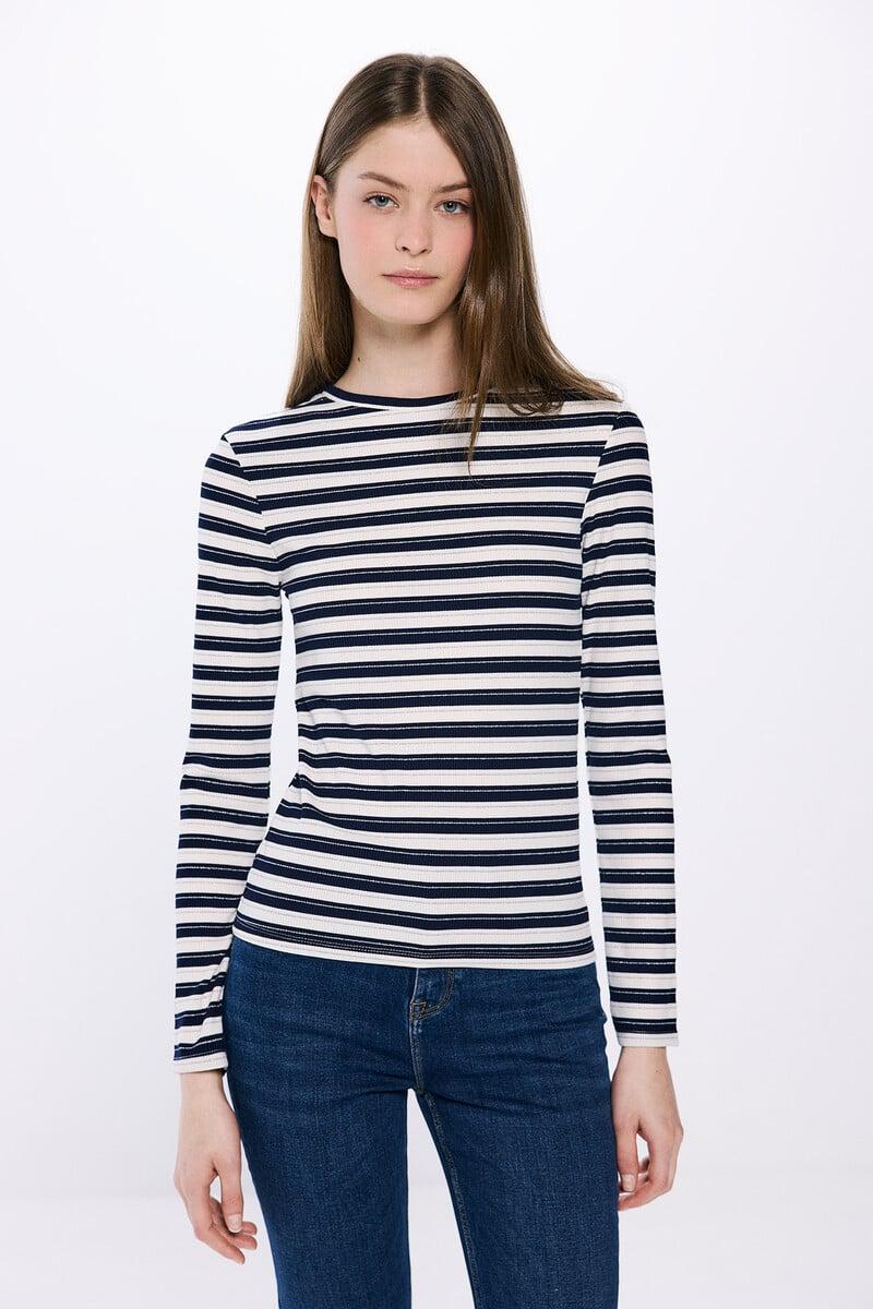 Cortefiel Camiseta rayas lurex