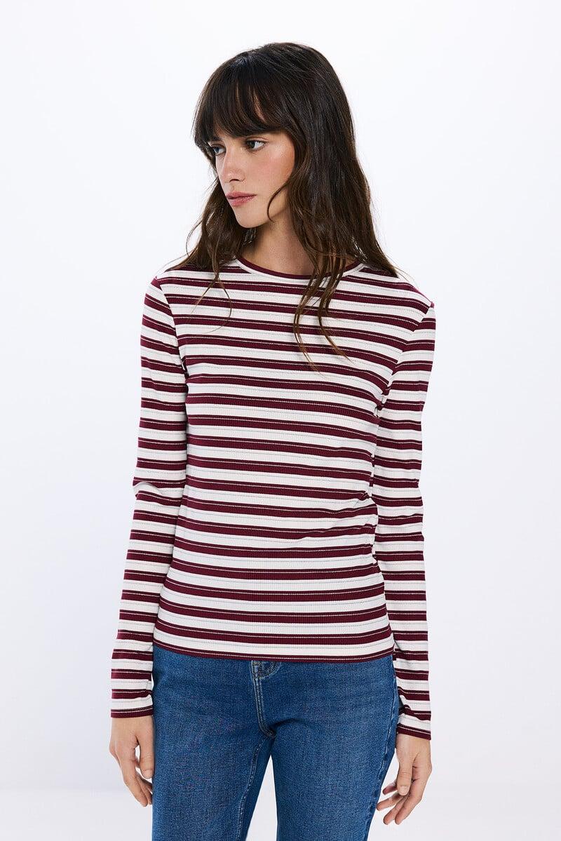 Cortefiel Camiseta rayas lurex