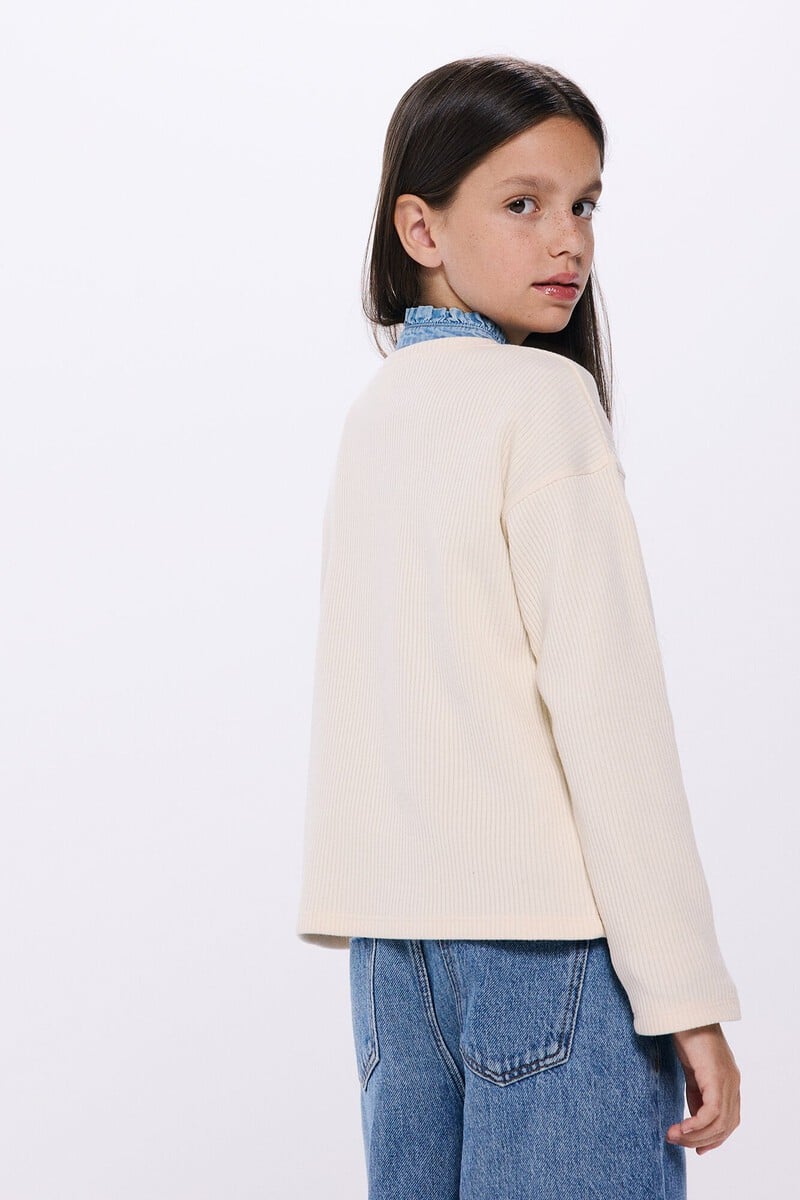 Cortefiel Camiseta Rib Corazón Niña