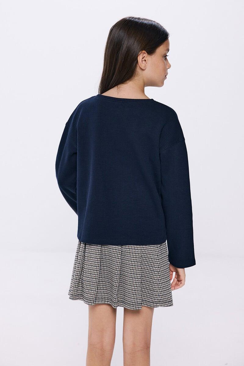 Cortefiel Camiseta Rib "Wings" Niña