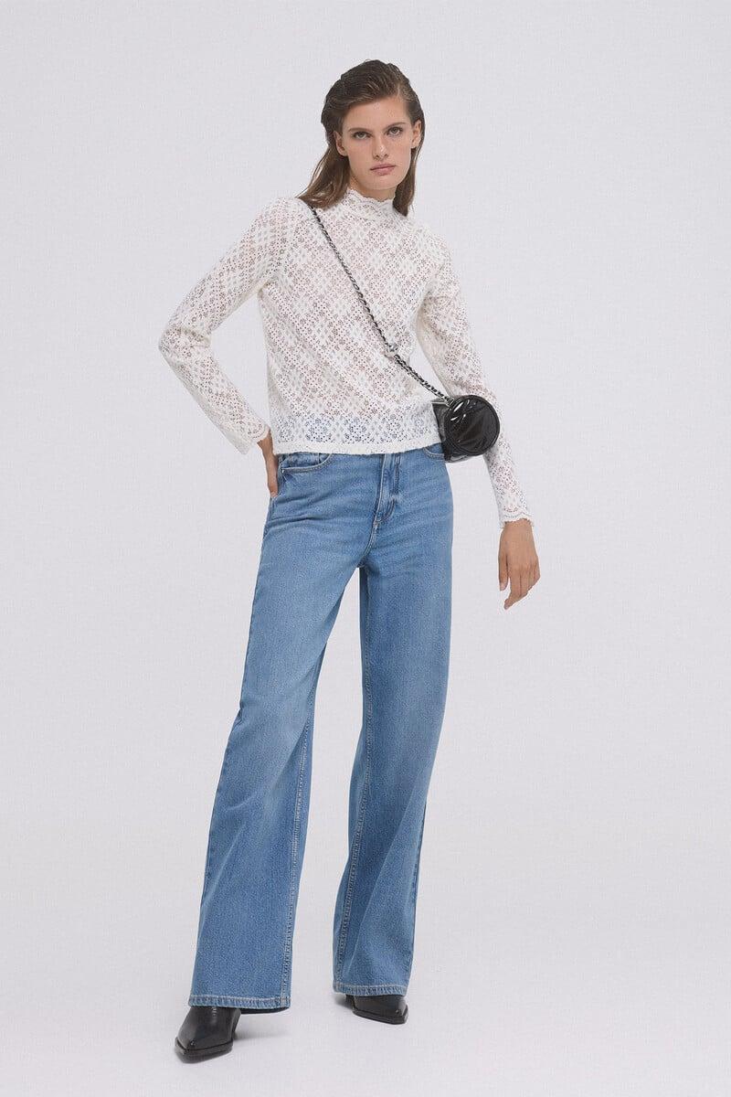 Cortefiel Camiseta Romántica Manga Larga