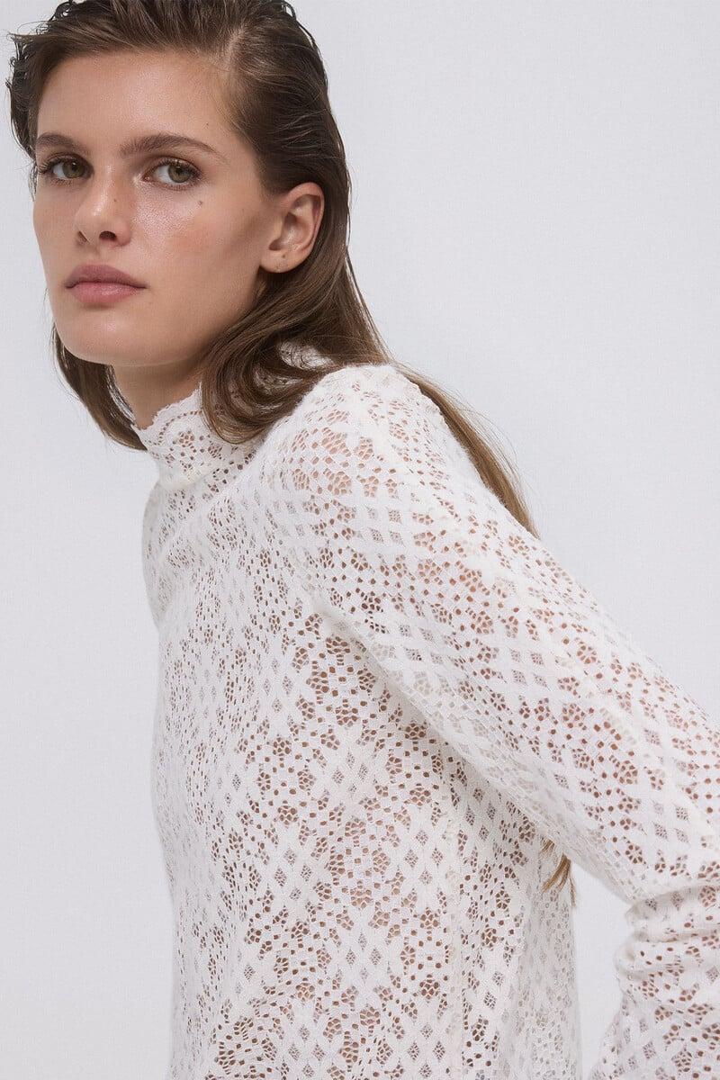 Cortefiel Camiseta Romántica Manga Larga