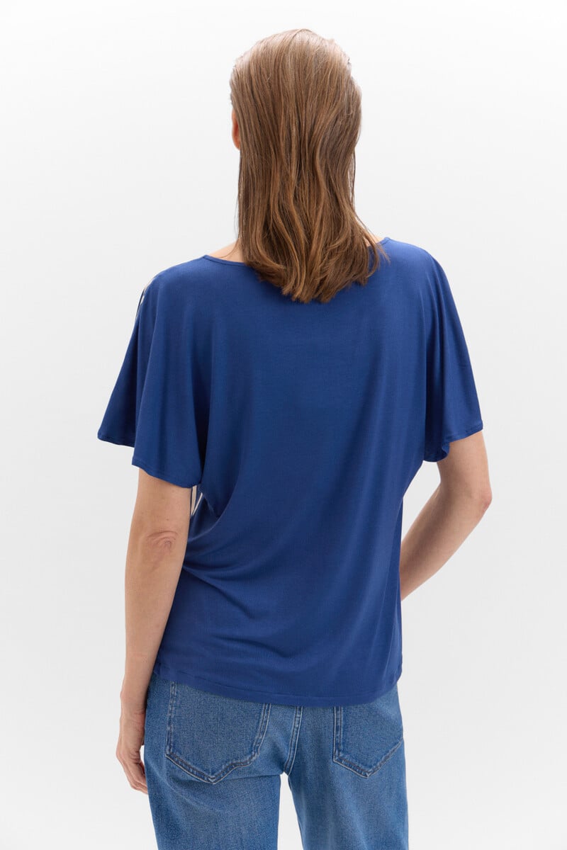 Cortefiel Camiseta Satinada Estampada