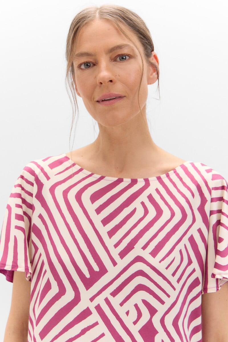 Cortefiel Camiseta Satinada Estampada