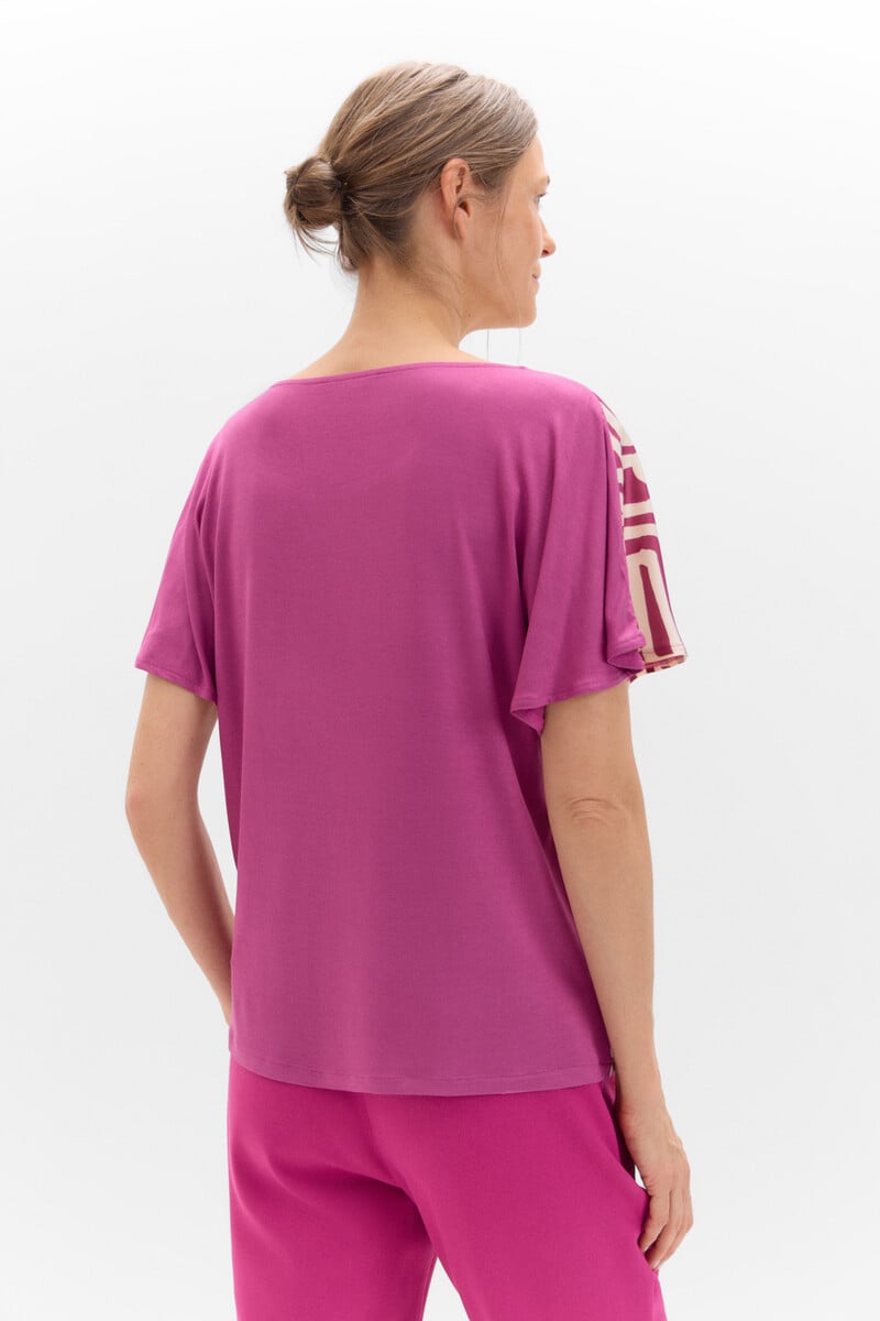 Cortefiel Camiseta Satinada Estampada