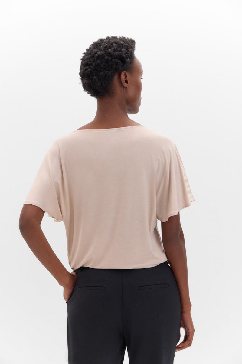 Cortefiel Camiseta Satinada Estampada