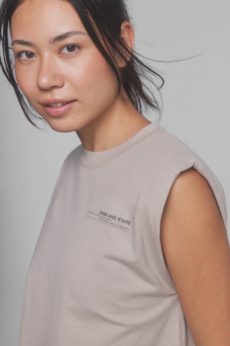 Cortefiel Camiseta Sin Mangas Con Hombreras