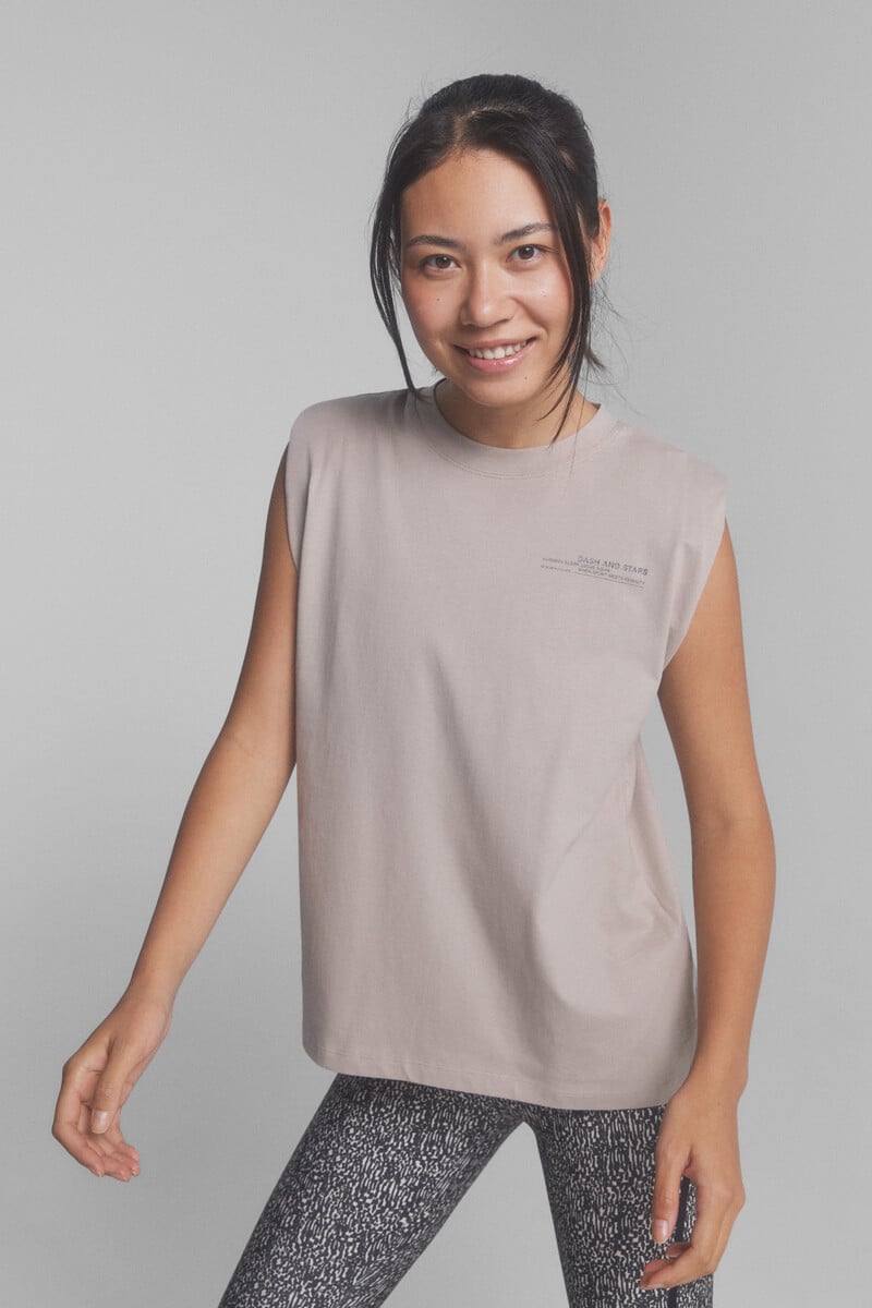 Cortefiel Camiseta Sin Mangas Con Hombreras
