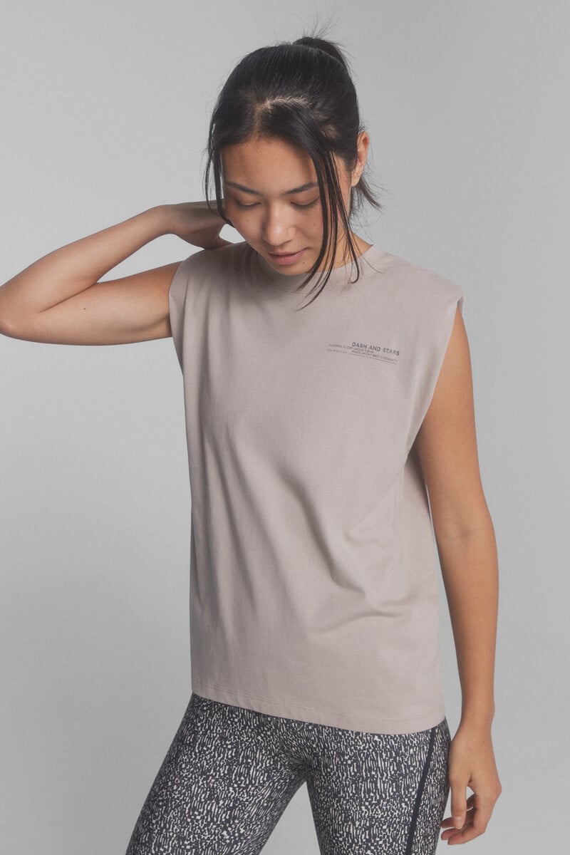 Cortefiel Camiseta Sin Mangas Con Hombreras