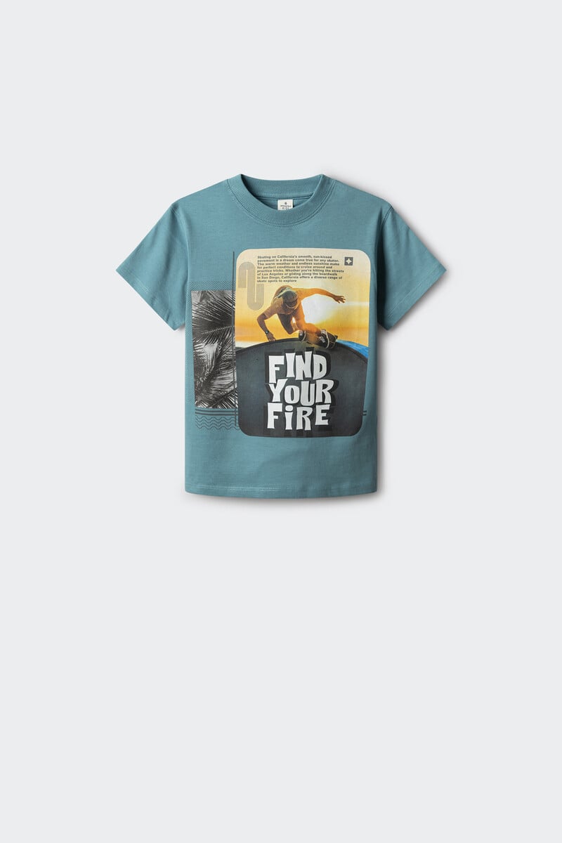 Cortefiel Camiseta Skate niño